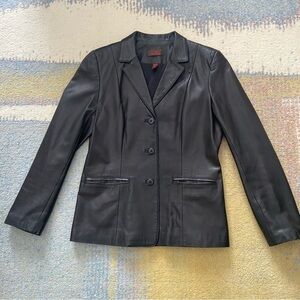 Danier Vintage Black Leather Jacket